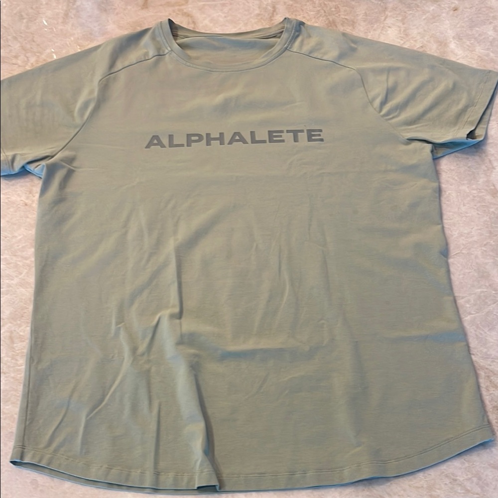 Alphalete Green Short Sleeve Tee Athletic Casual